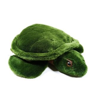 JLI Green Plush TURTLE 1994 Cute 13" Realistic Stuffed Animal